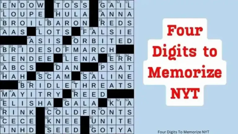 Unraveling the Enigma: Four Digits to Memorize NYT